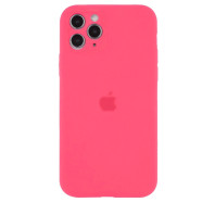 Чехол Silicone Case Full Camera на iPhone 11 Pro Max Bright pink